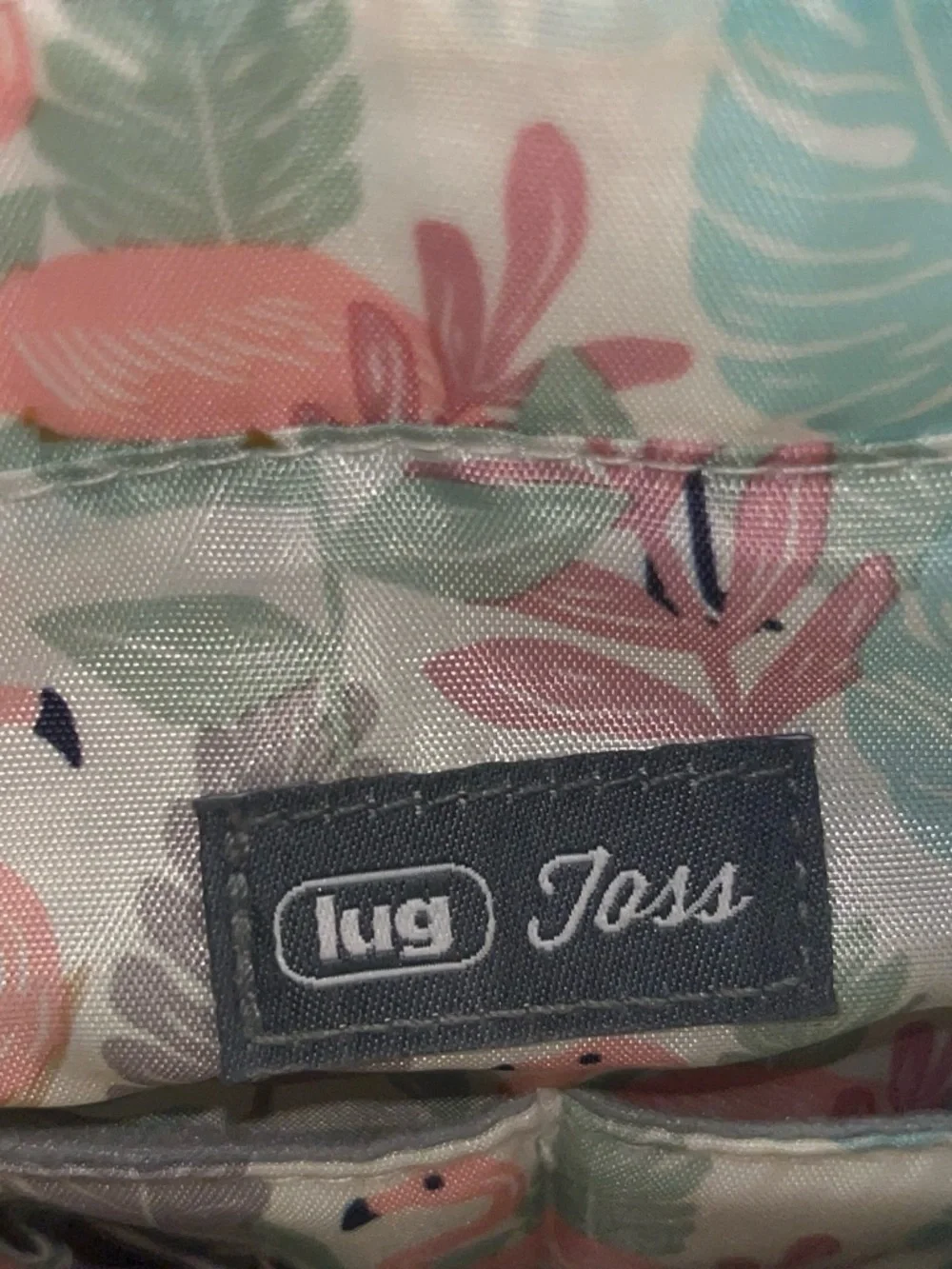 lug Pearl Quilted Cosmetic Pouch with Logo Flap
